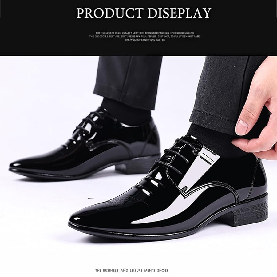 Illustrative example of men's black dress shoes