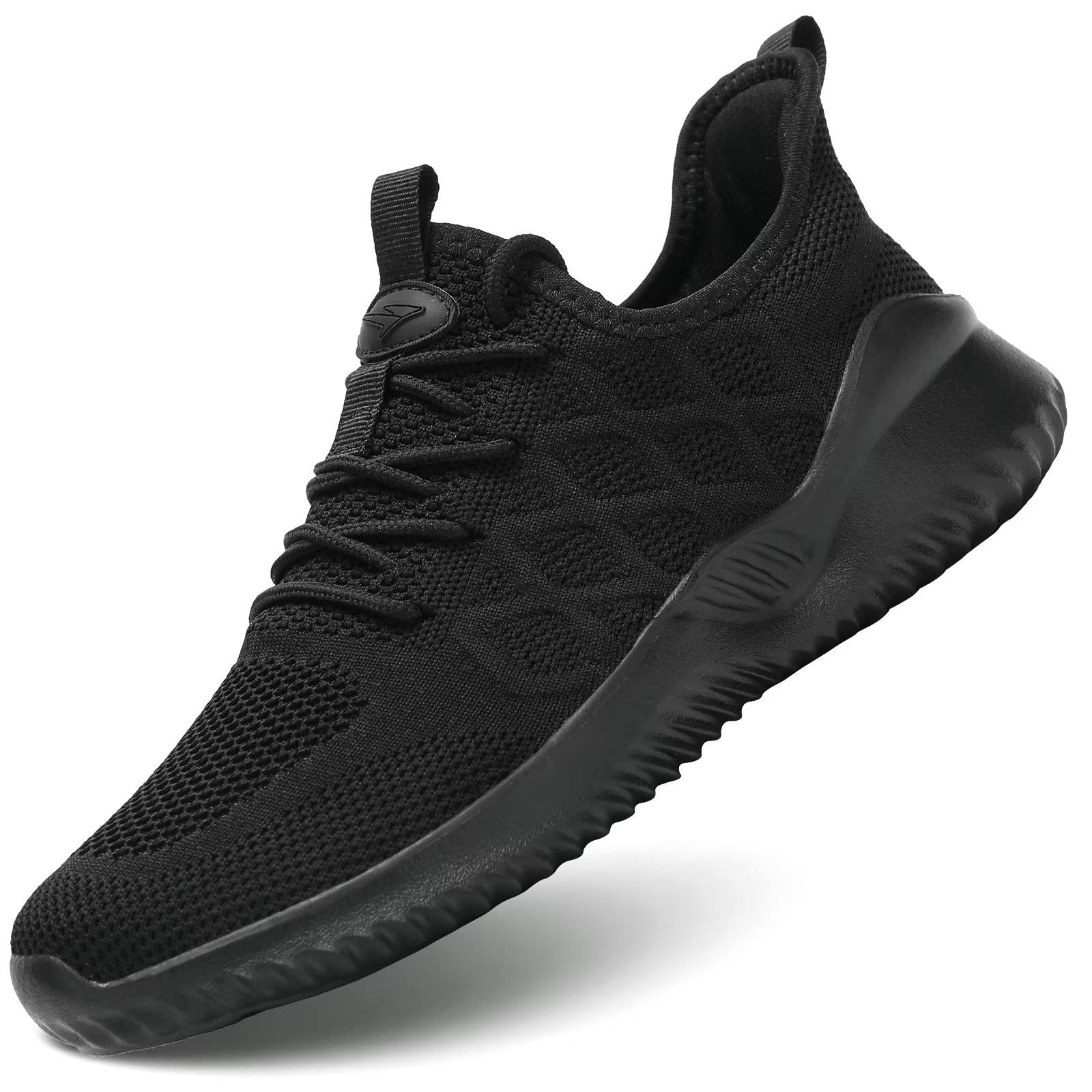 Illustrative example of mens black tennis shoes