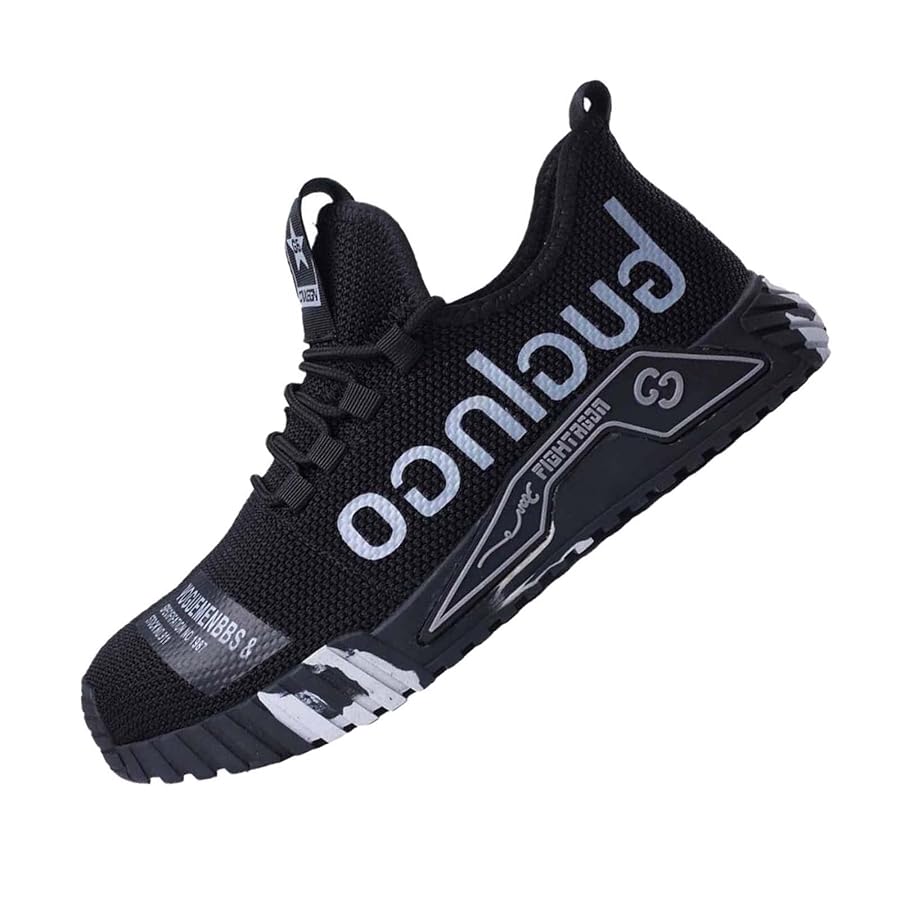 Illustrative example of mens black tennis shoes