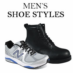 Illustrative example of mens orthopedic shoes