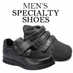 Illustrative example of mens orthopedic shoes