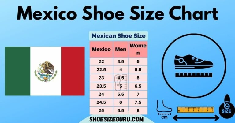 Illustrative example of mexico shoe size to us