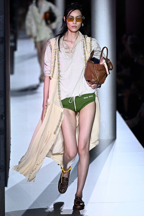Illustrative example of miu miu boat shoes