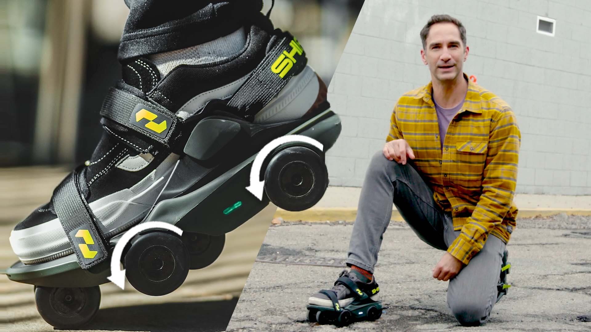 Illustrative example of moon walkers shoes