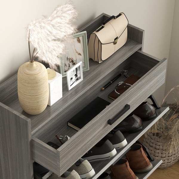 Illustrative example of narrow shoe cabinet
