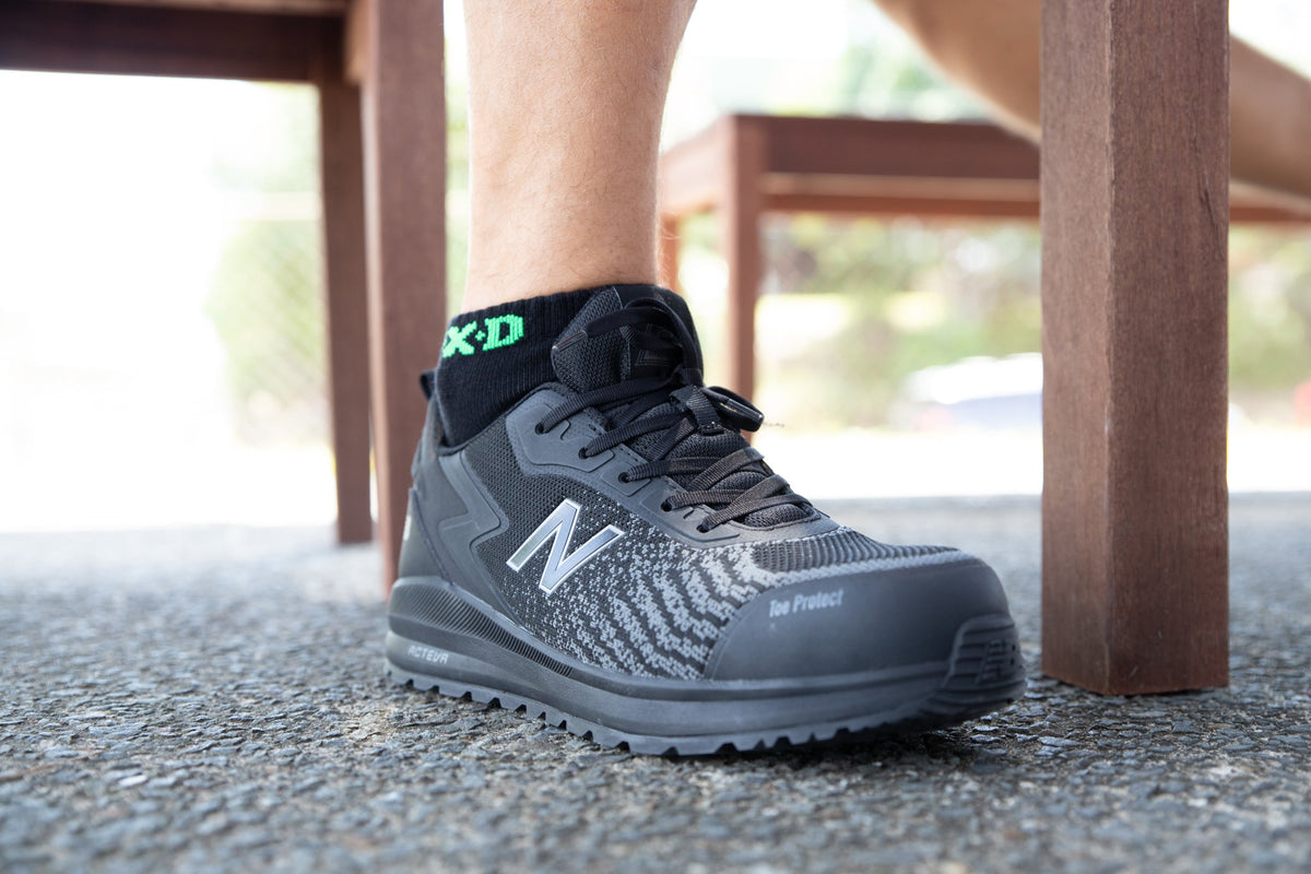 Illustrative example of new balance safety shoes