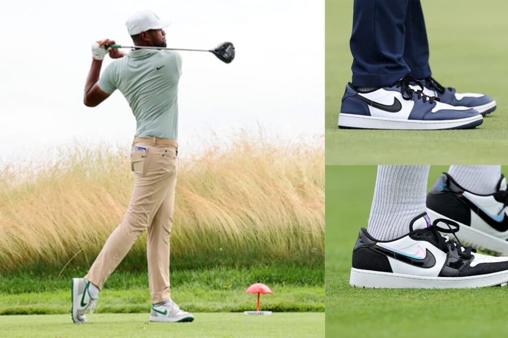 Illustrative example of nike jordan golf shoes