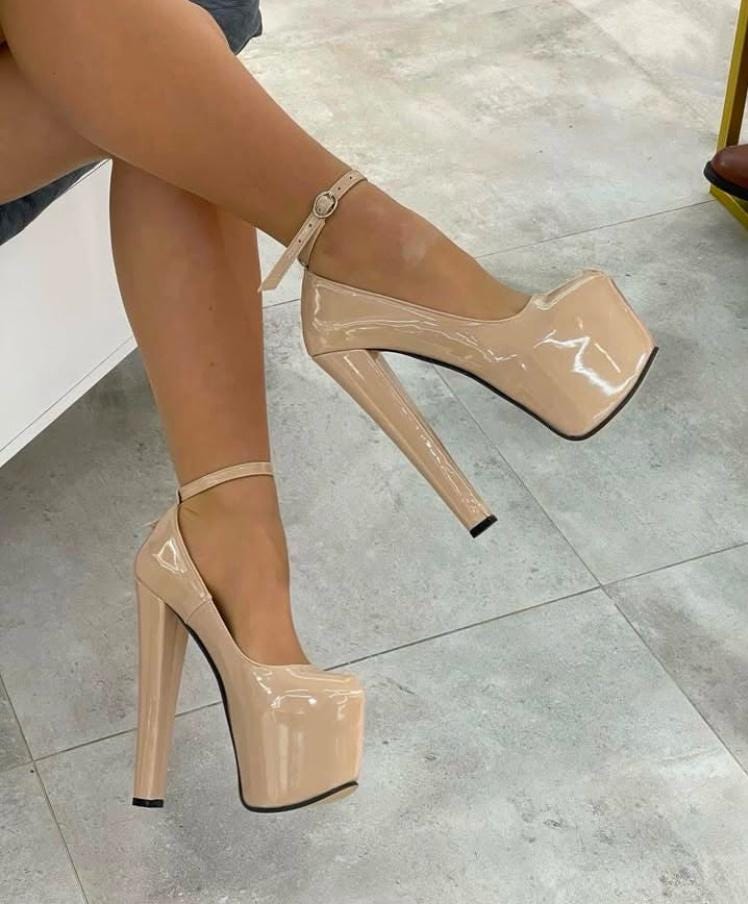 Illustrative example of nude platform shoes