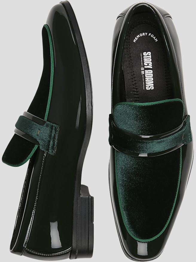 Illustrative example of olive green shoes
