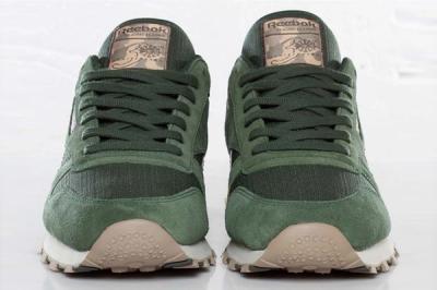 Illustrative example of olive green shoes