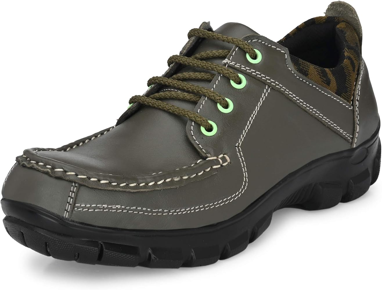 Illustrative example of olive green shoes