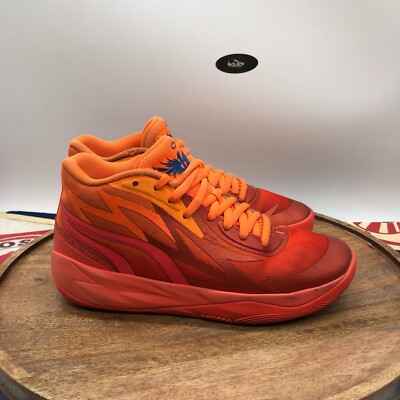 Illustrative example of orange basketball shoes