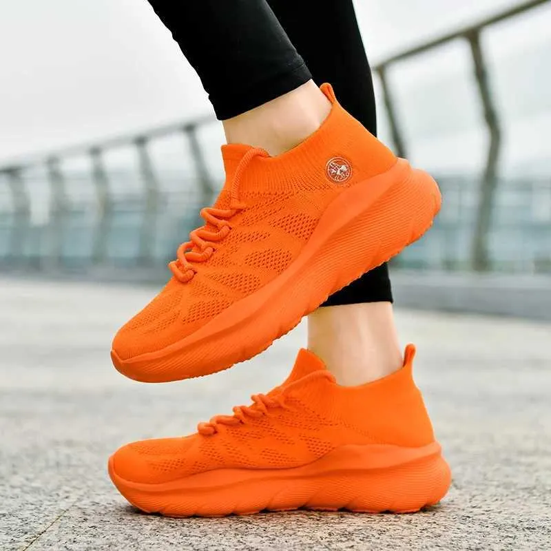 Illustrative example of orange colour shoes for men