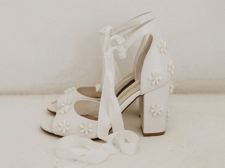 Illustrative example of pearl wedding shoes