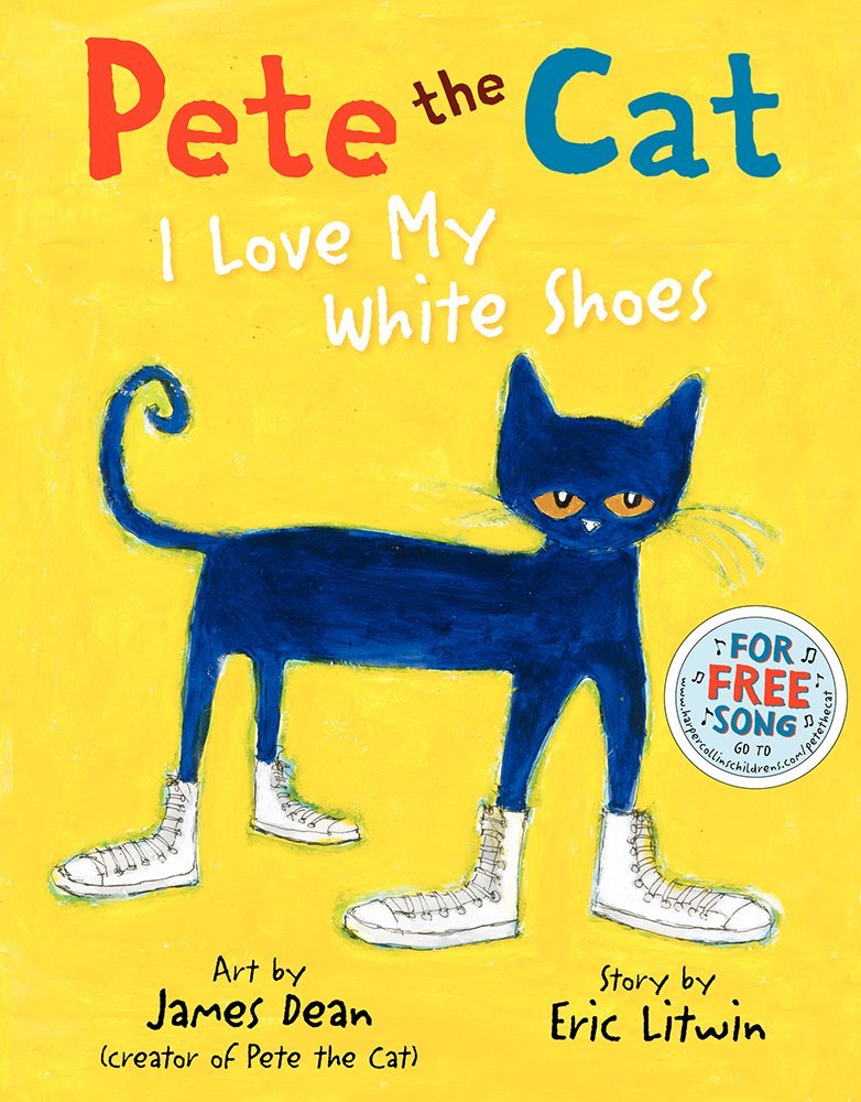 Illustrative example of pete the cat i love my white shoes book