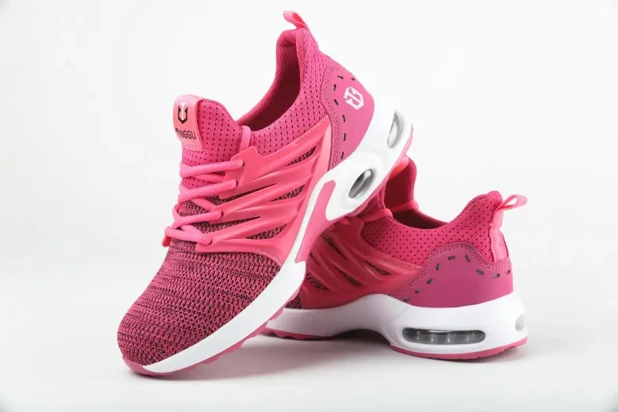 Illustrative example of pink running shoes