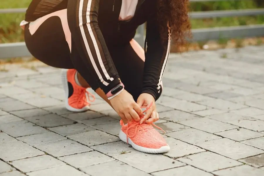 Illustrative example of pink running shoes