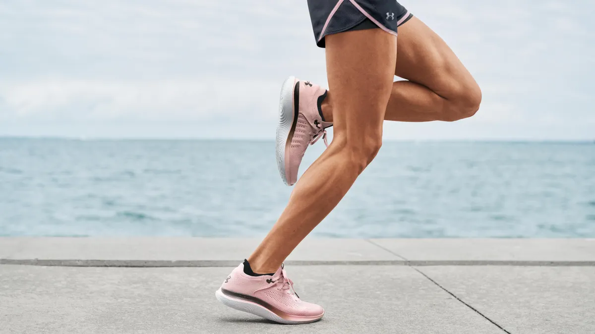 Illustrative example of pink running shoes