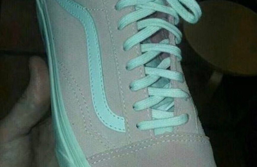 Illustrative example of pink vans shoes