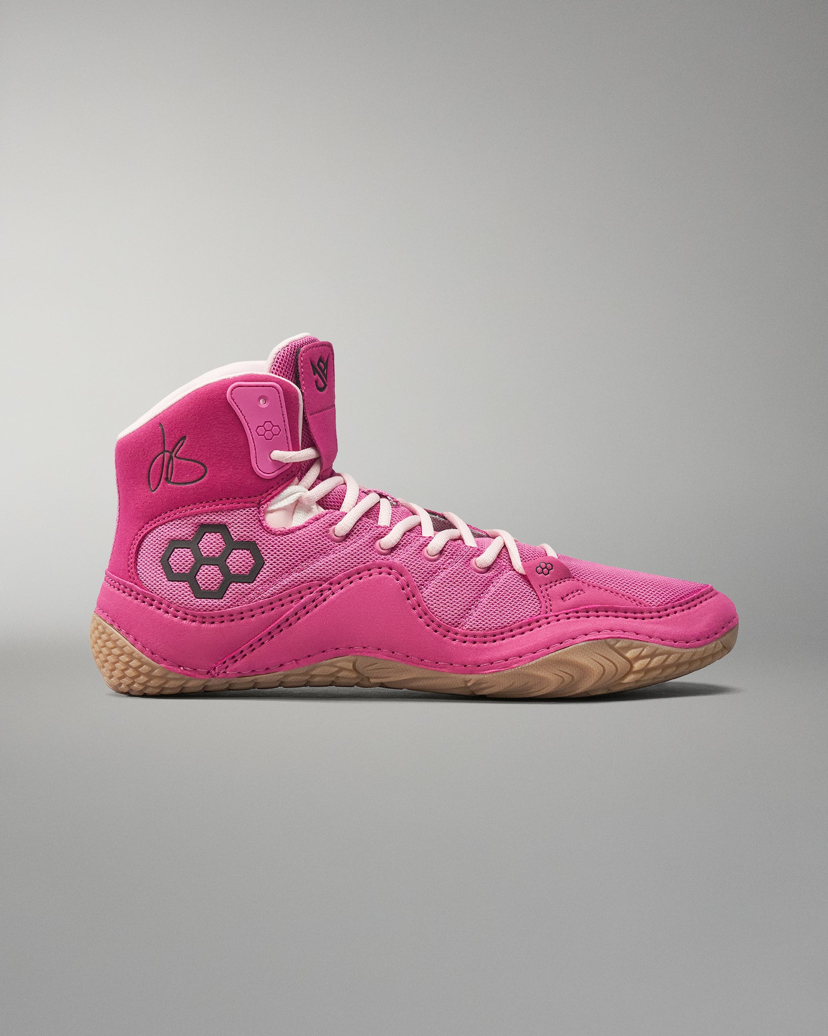 Illustrative example of pink wrestling shoes