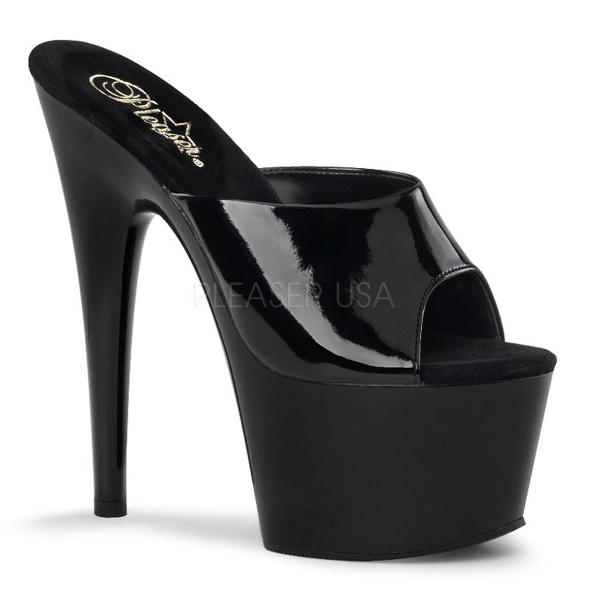 Illustrative example of platform shoes black heels