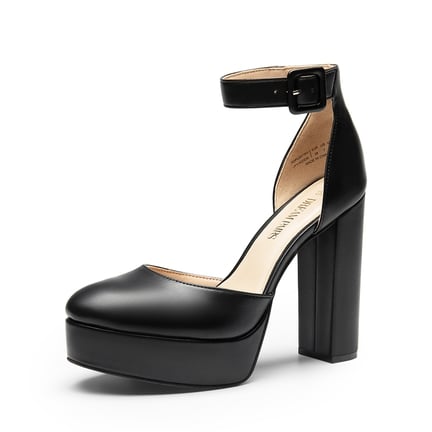 Illustrative example of platform shoes black heels