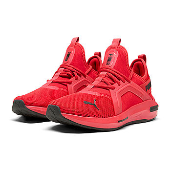 Illustrative example of puma red shoes