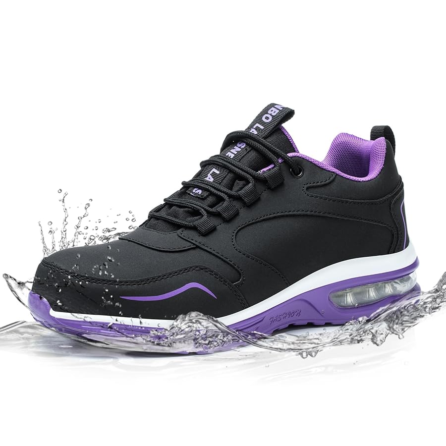 Illustrative example of purple tennis shoes