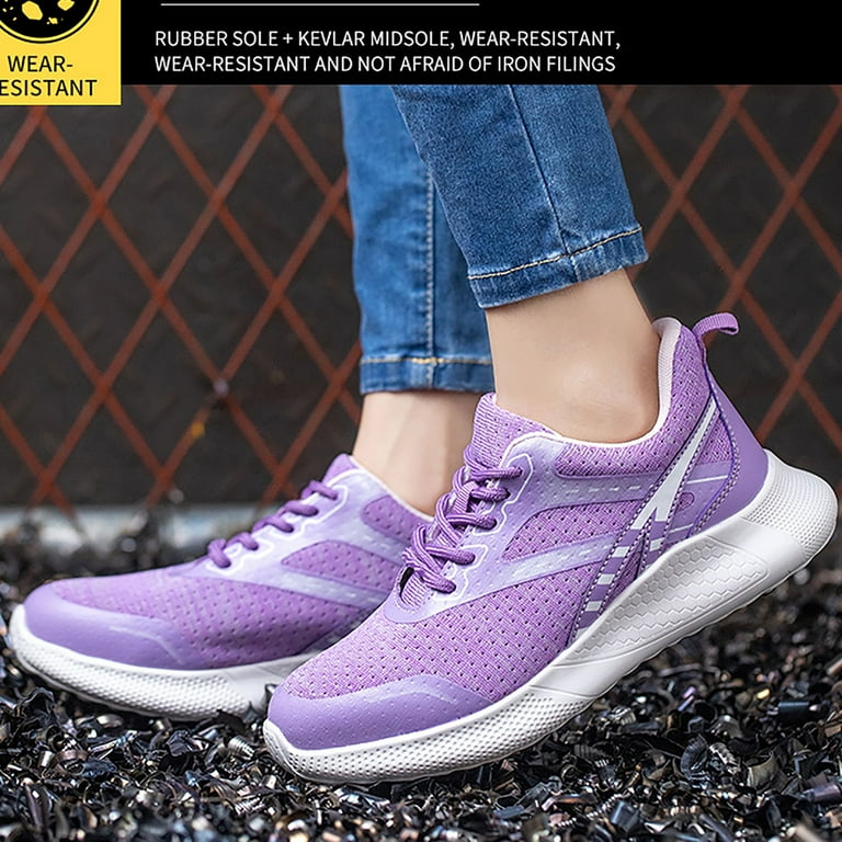 Illustrative example of purple tennis shoes