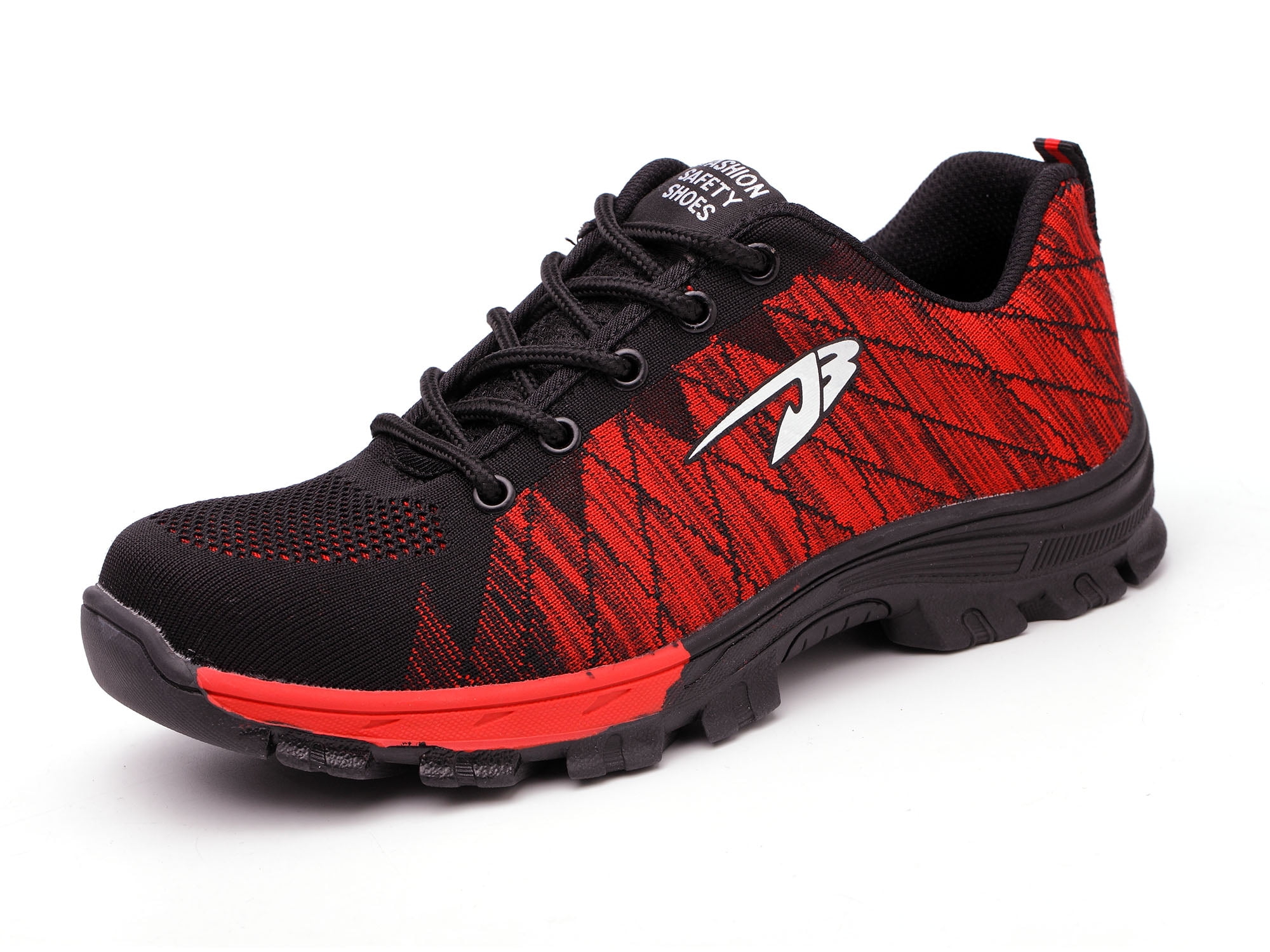 Illustrative example of red and black shoes