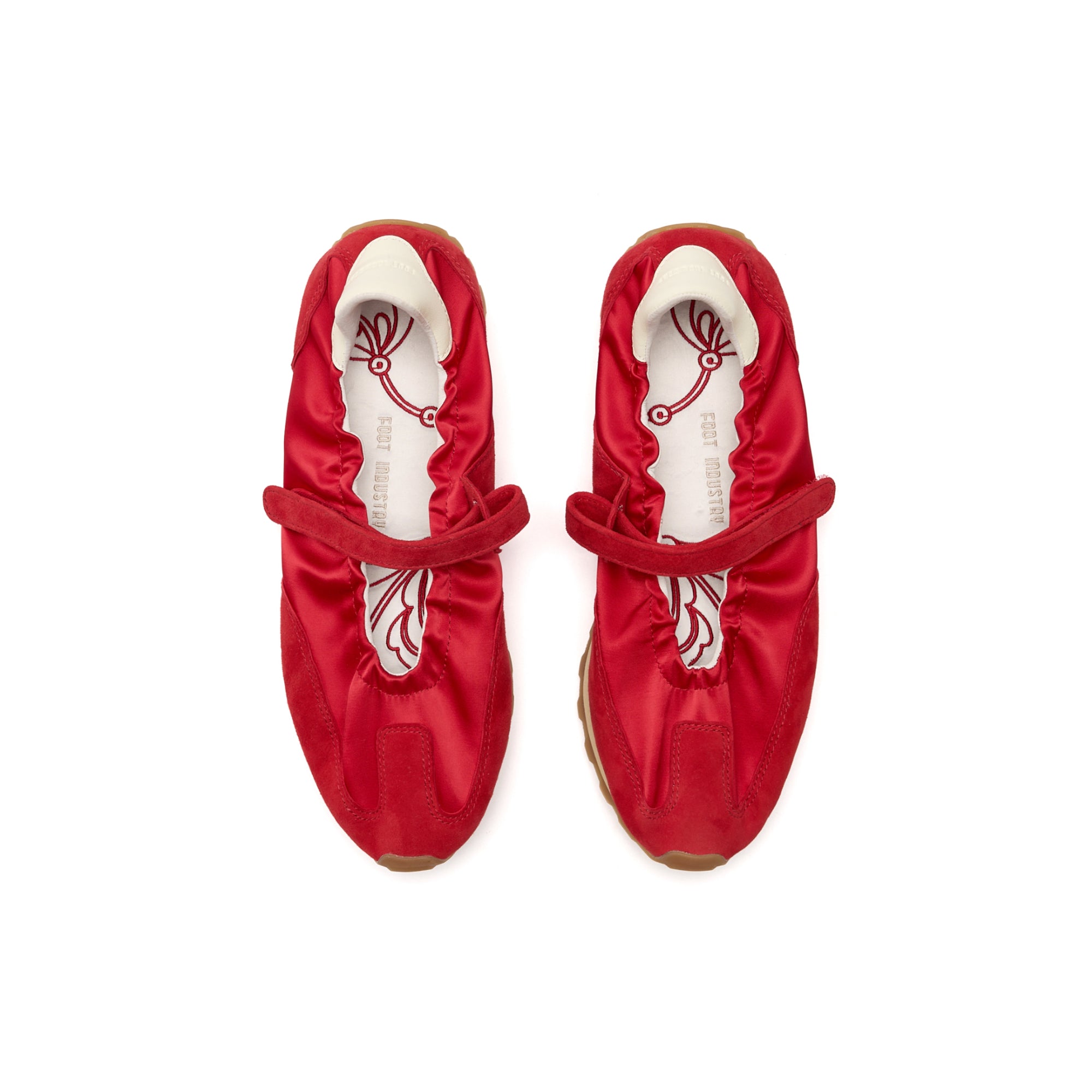 Illustrative example of red and white shoes