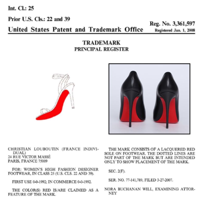 Illustrative example of red designer shoes