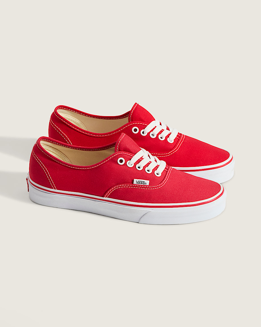 Illustrative example of red vans shoes