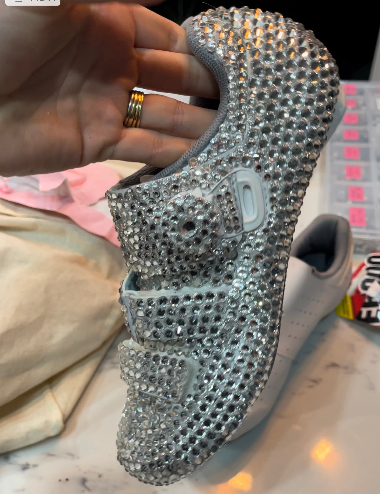 Illustrative example of rhinestone shoes
