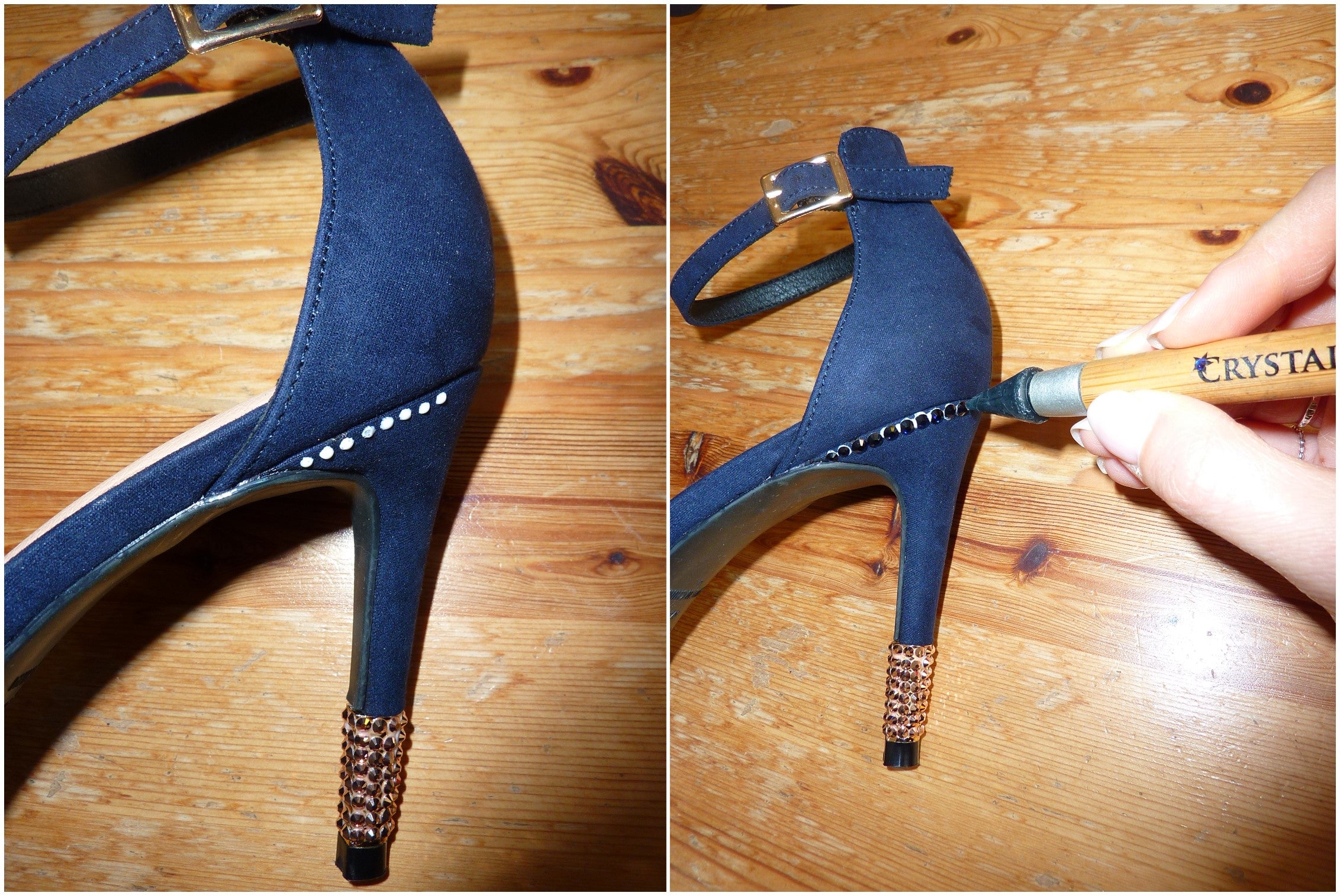 Illustrative example of rhinestone shoes