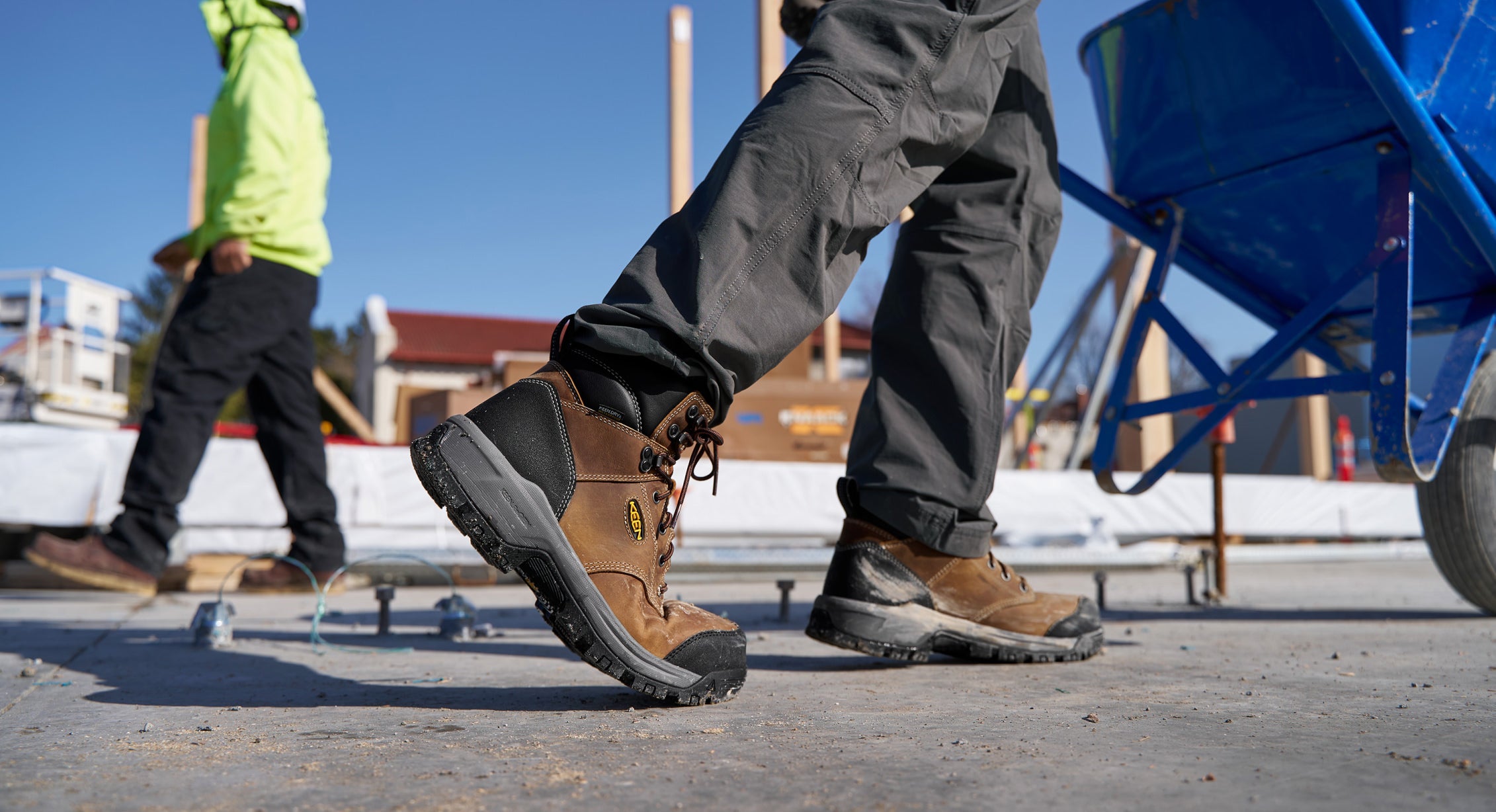 Illustrative example of roofing shoes