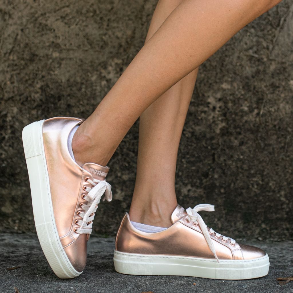 Illustrative example of rose gold shoes