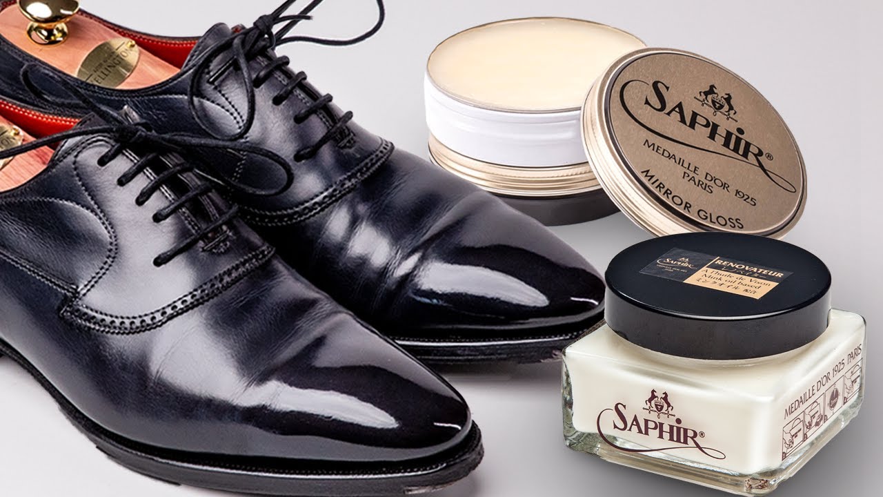 Illustrative example of saphir shoe polish