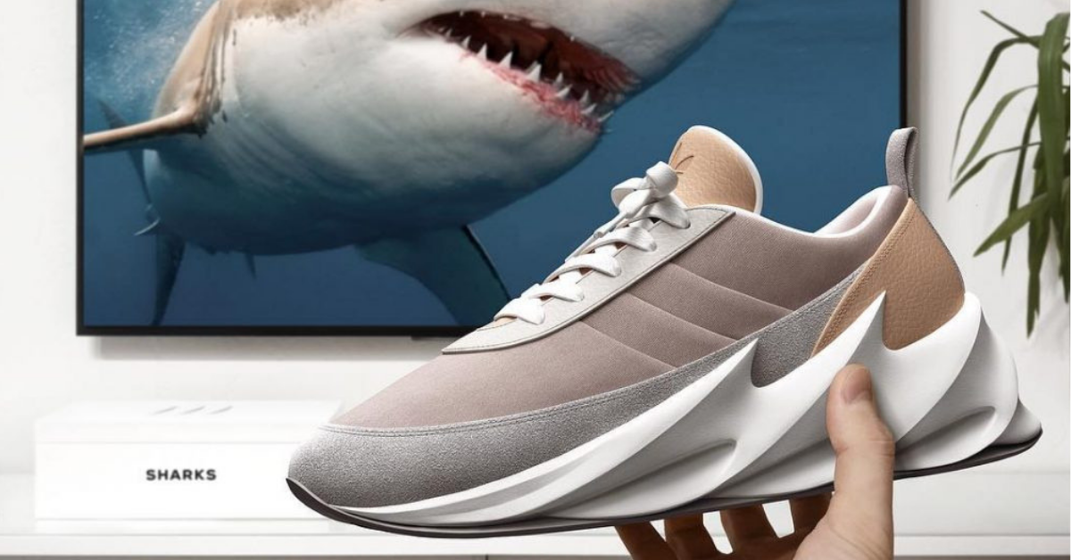 Illustrative example of shark shoes