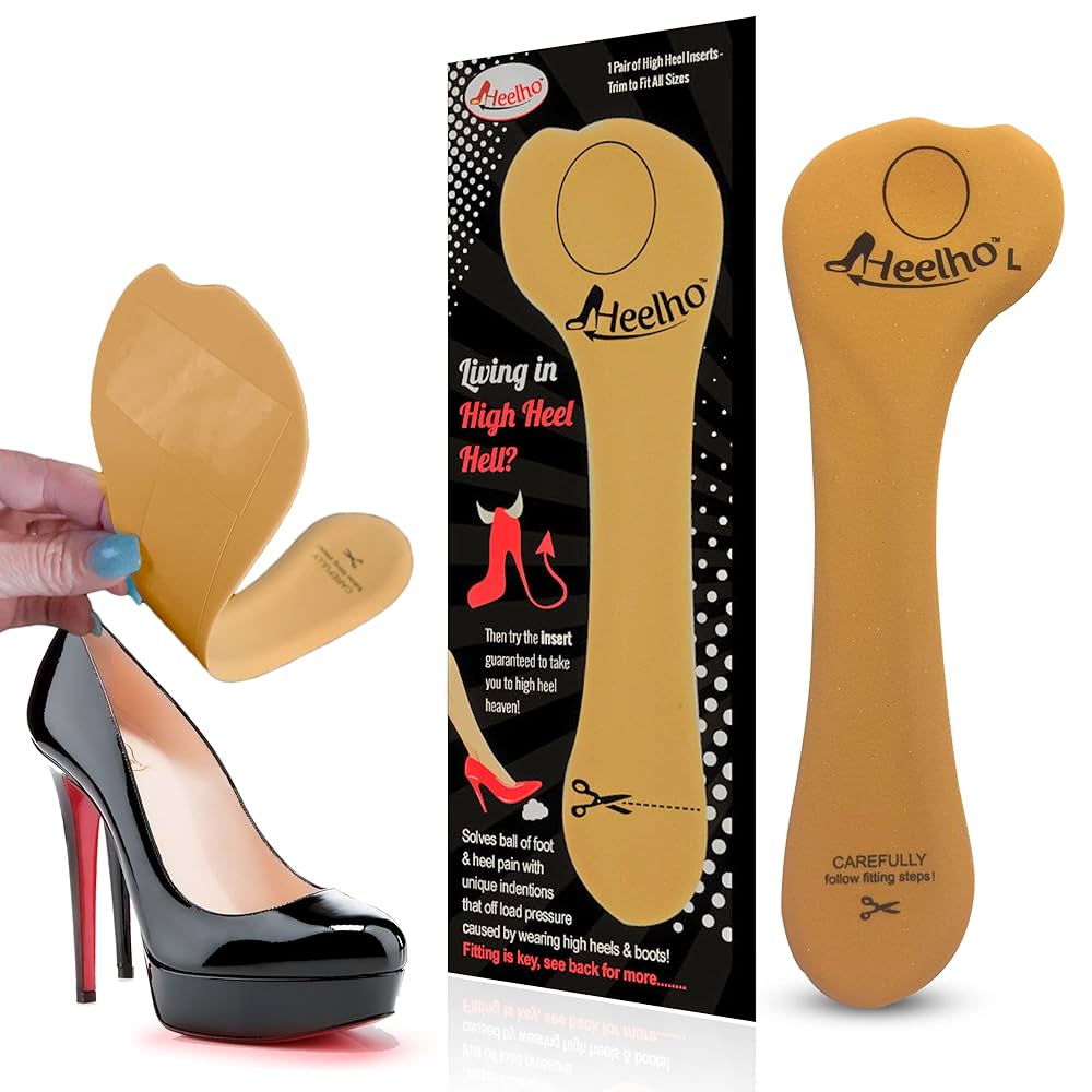 Illustrative example of shoe inserts for heels