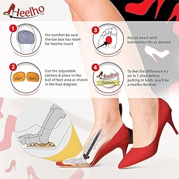 Illustrative example of shoe inserts for heels
