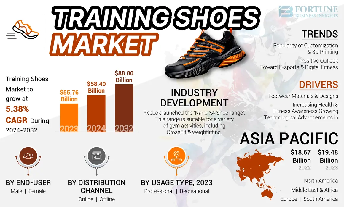 Illustrative example of shoe market