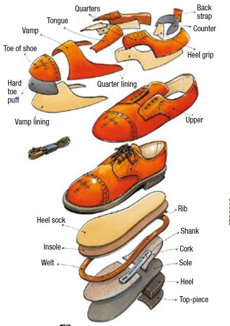 Illustrative example of shoe parts