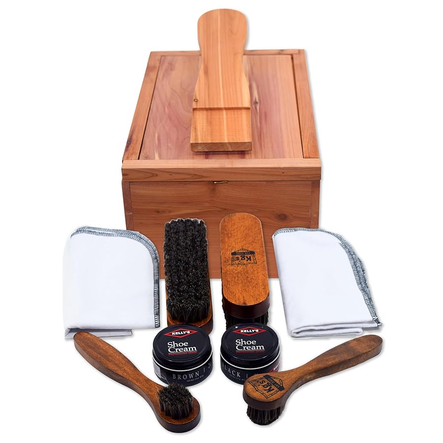 Illustrative example of shoe shine kit