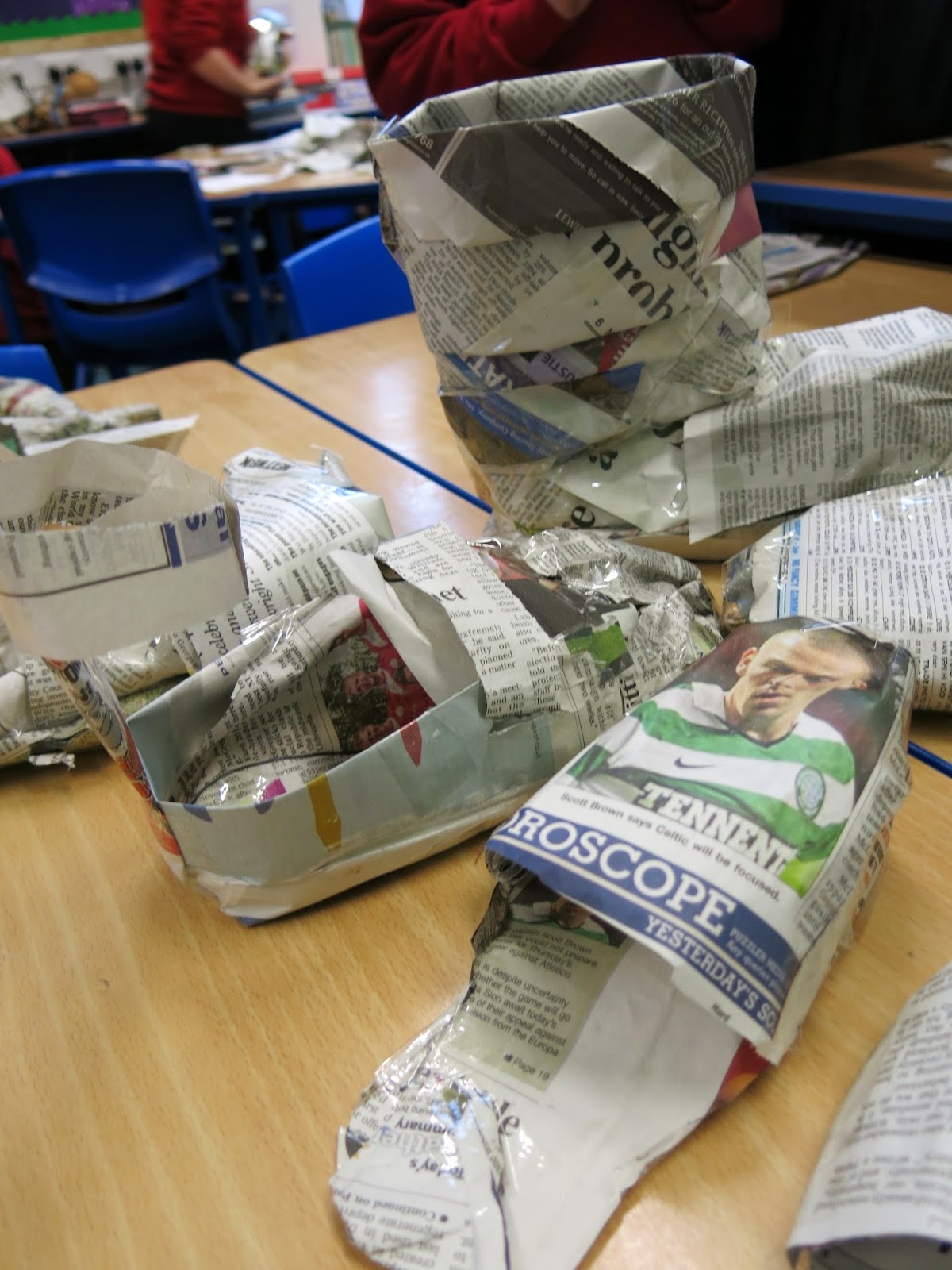 Illustrative example of shoes newspaper