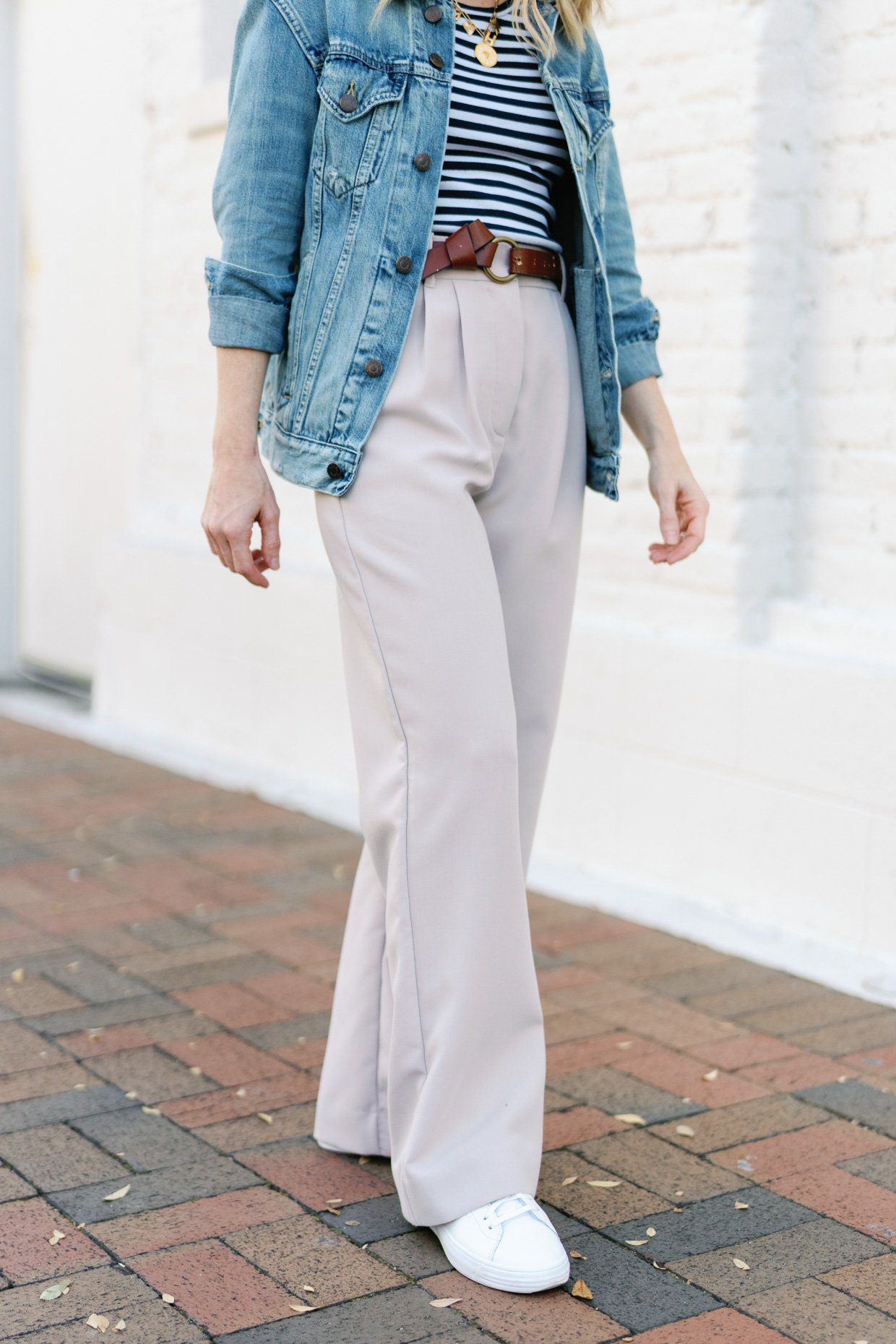 Illustrative example of shoes to wear with wide leg pants