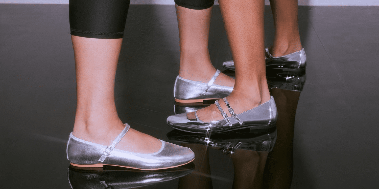 Illustrative example of silver shoes