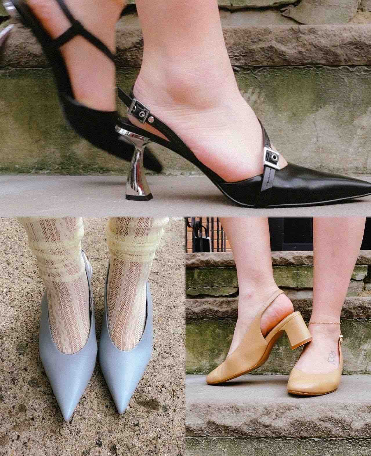 Illustrative example of slingback shoes