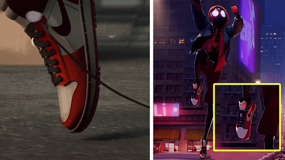 Illustrative example of spider man shoes