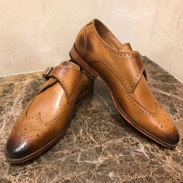 Illustrative example of tan shoes